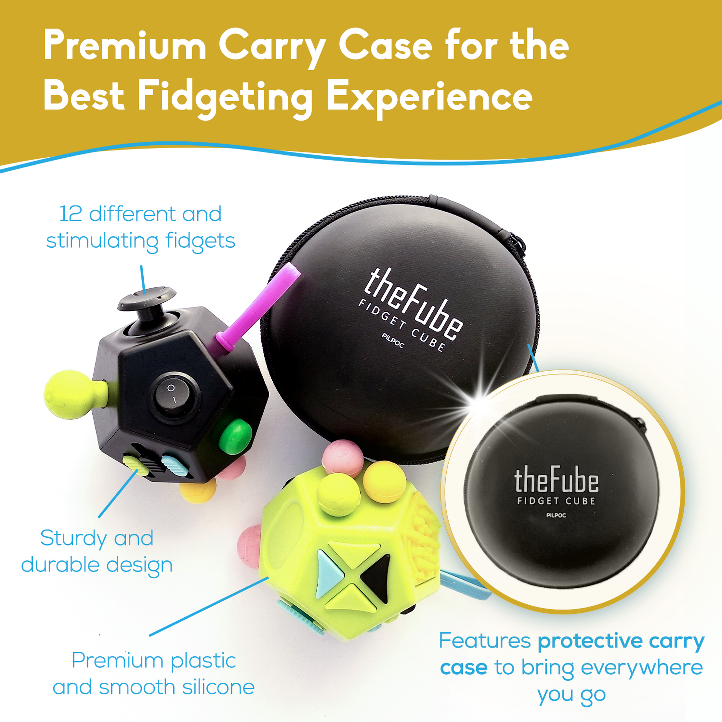 Fidget Cube - 12-sided (Deluxe)