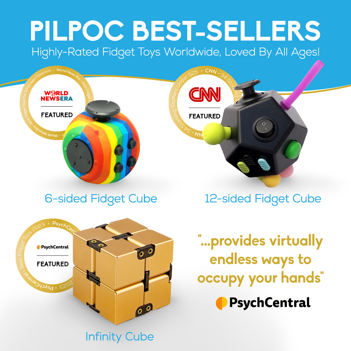 Fidget Cube - 6-sided (Deluxe)